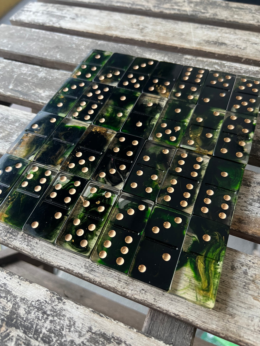 Midnight Moss Domino Set
