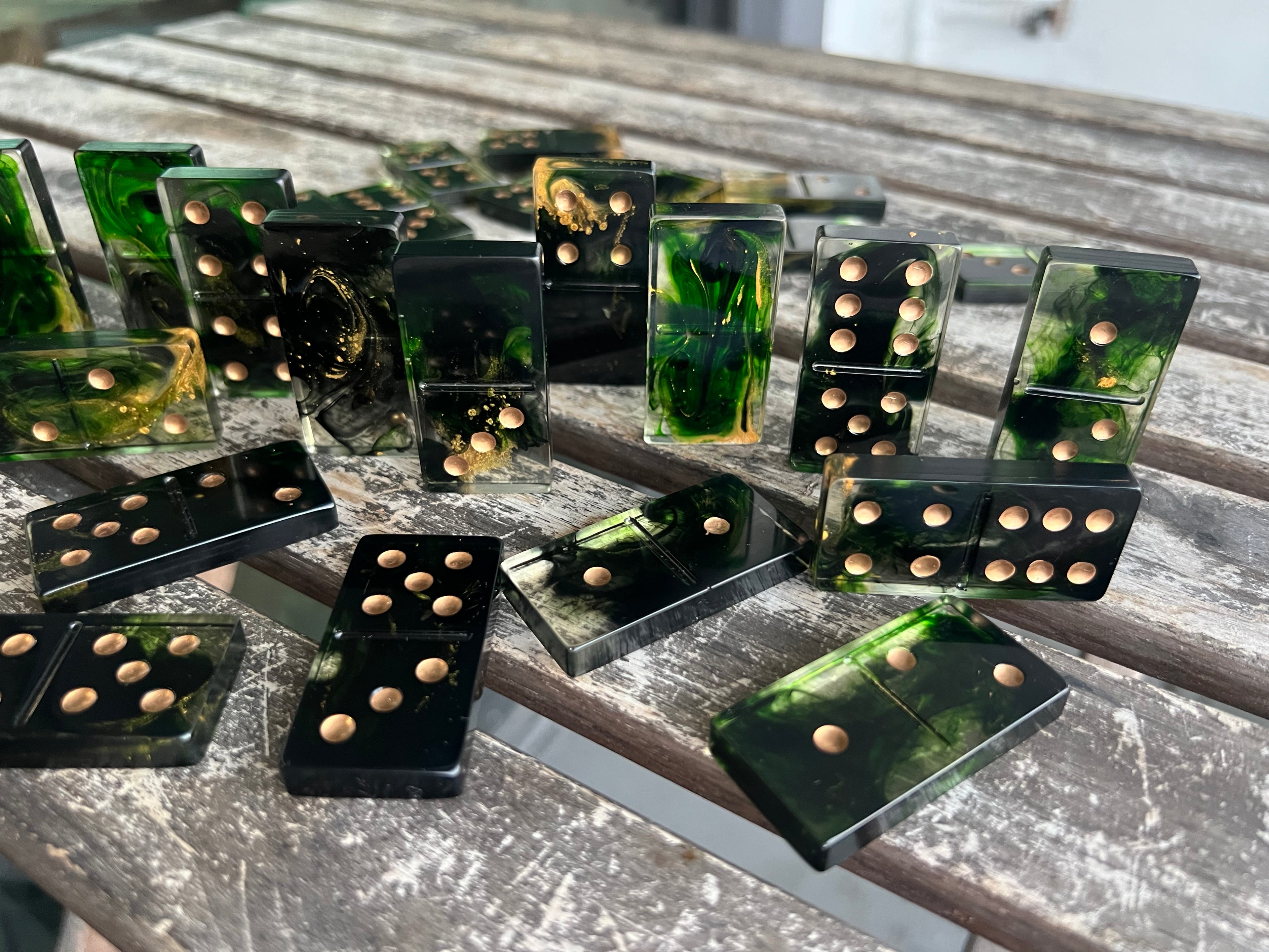 Midnight Moss Domino Set