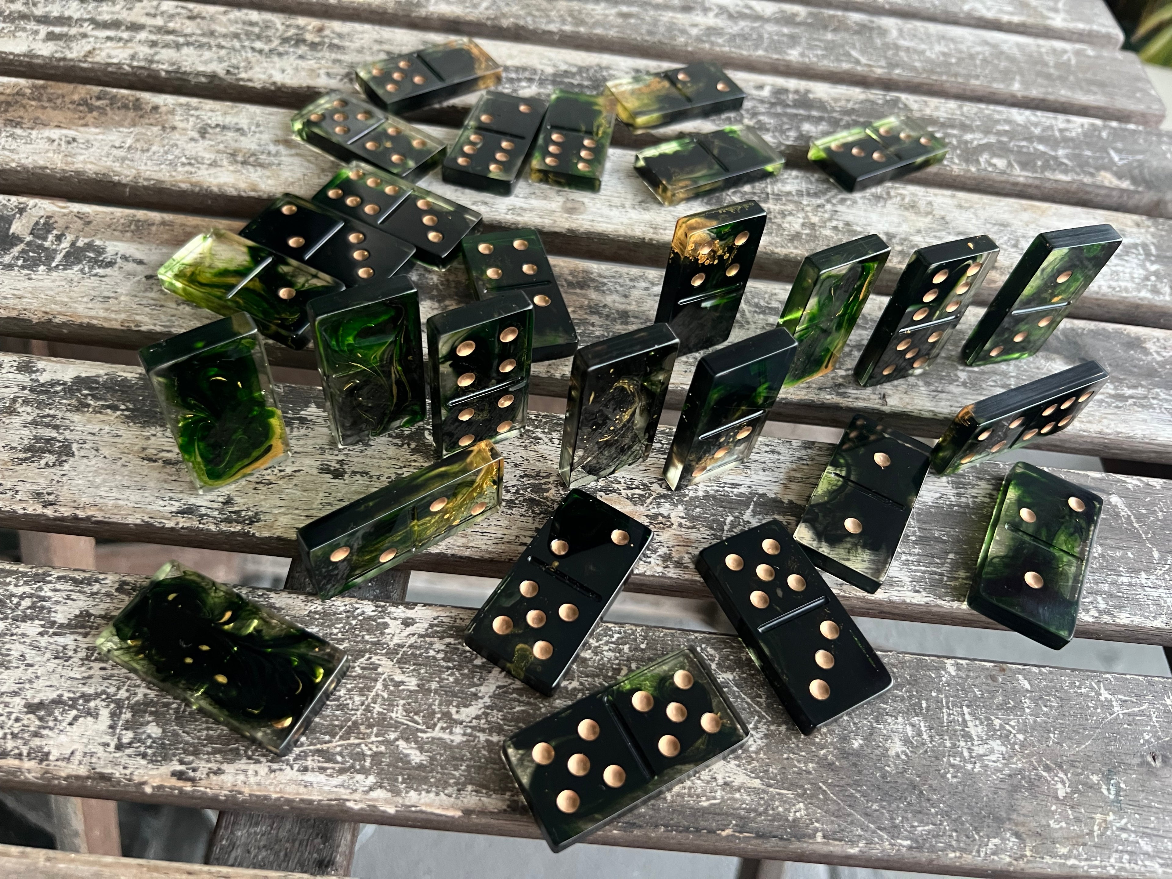 Midnight Moss Domino Set