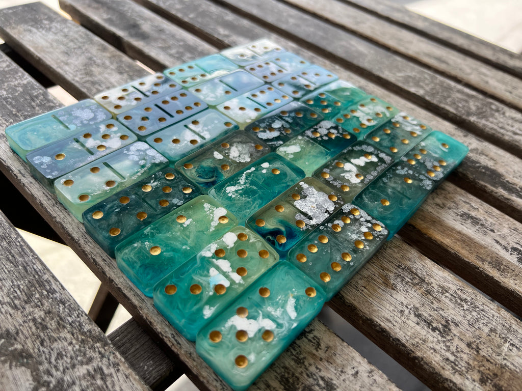 Sea Glass Domino Set