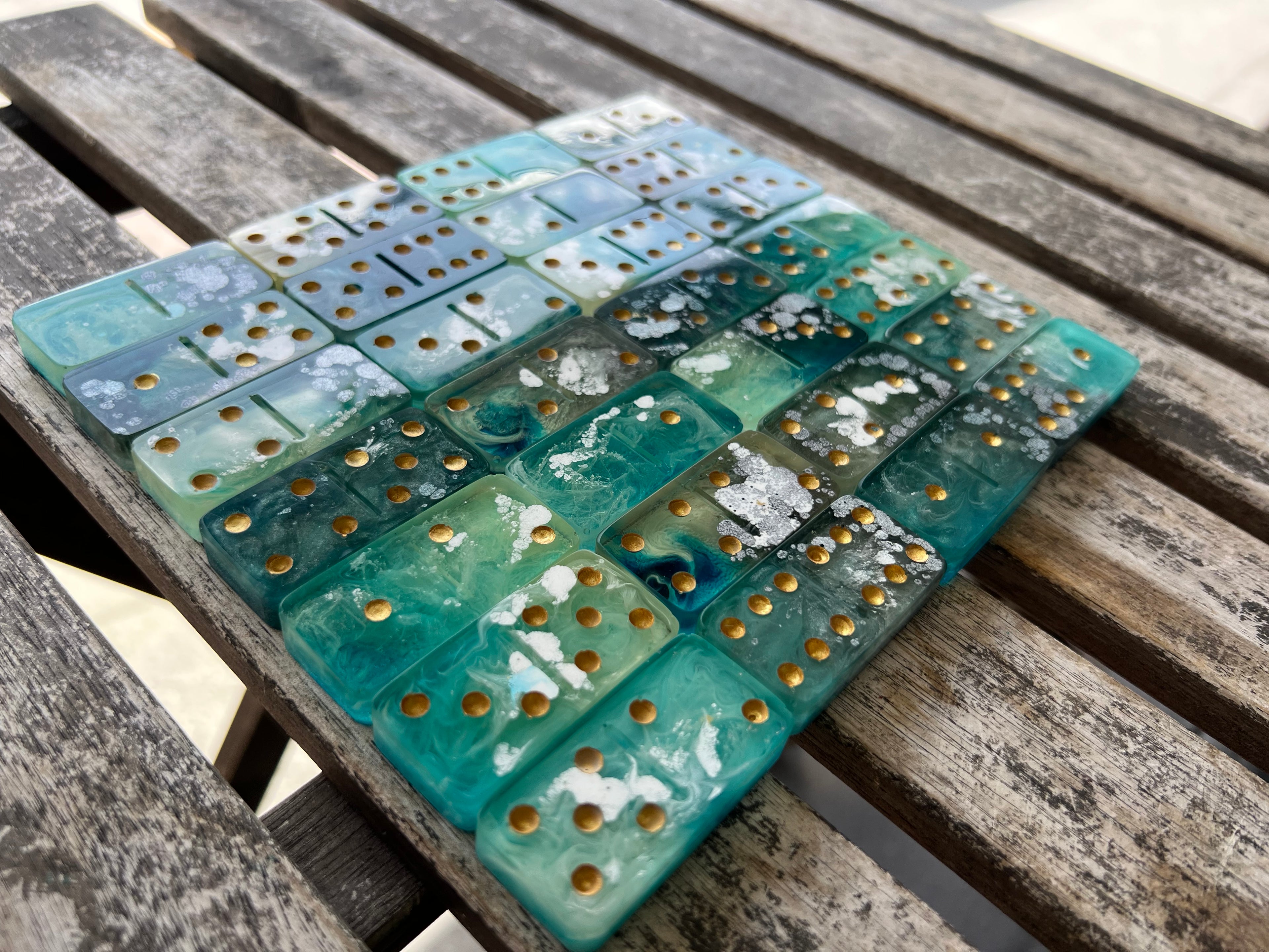 Sea Glass Domino Set