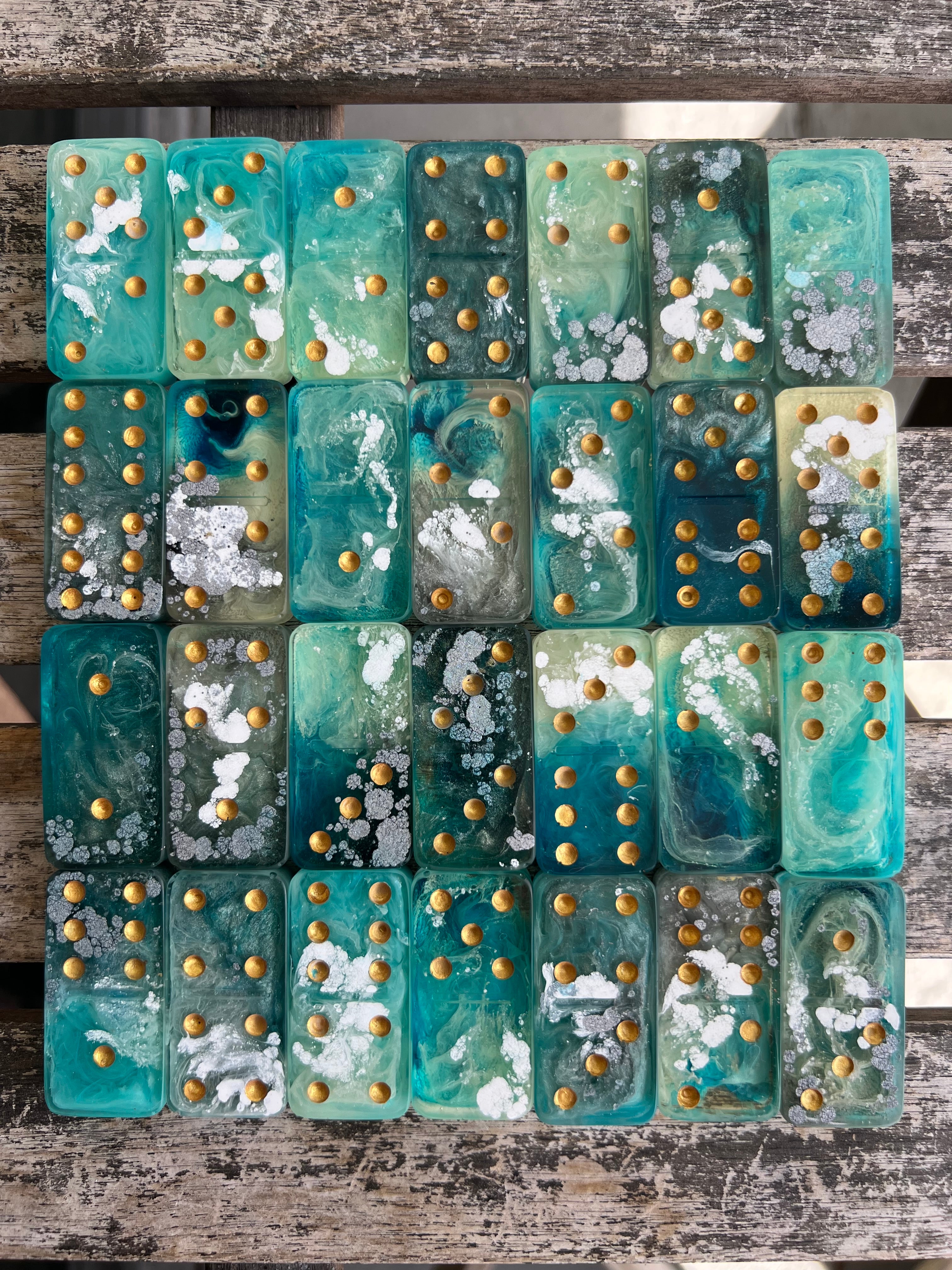 Sea Glass Domino Set
