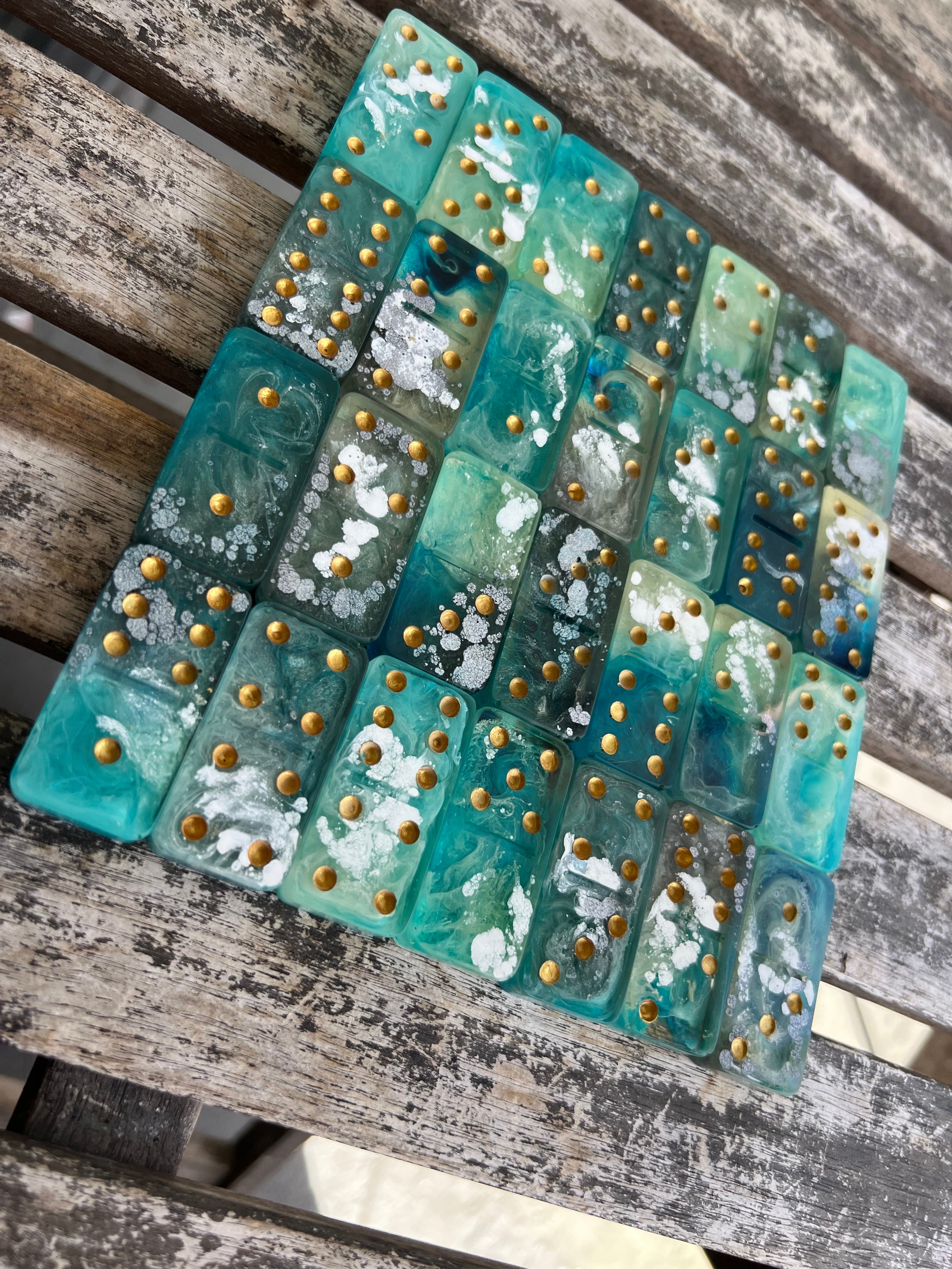 Sea Glass Domino Set