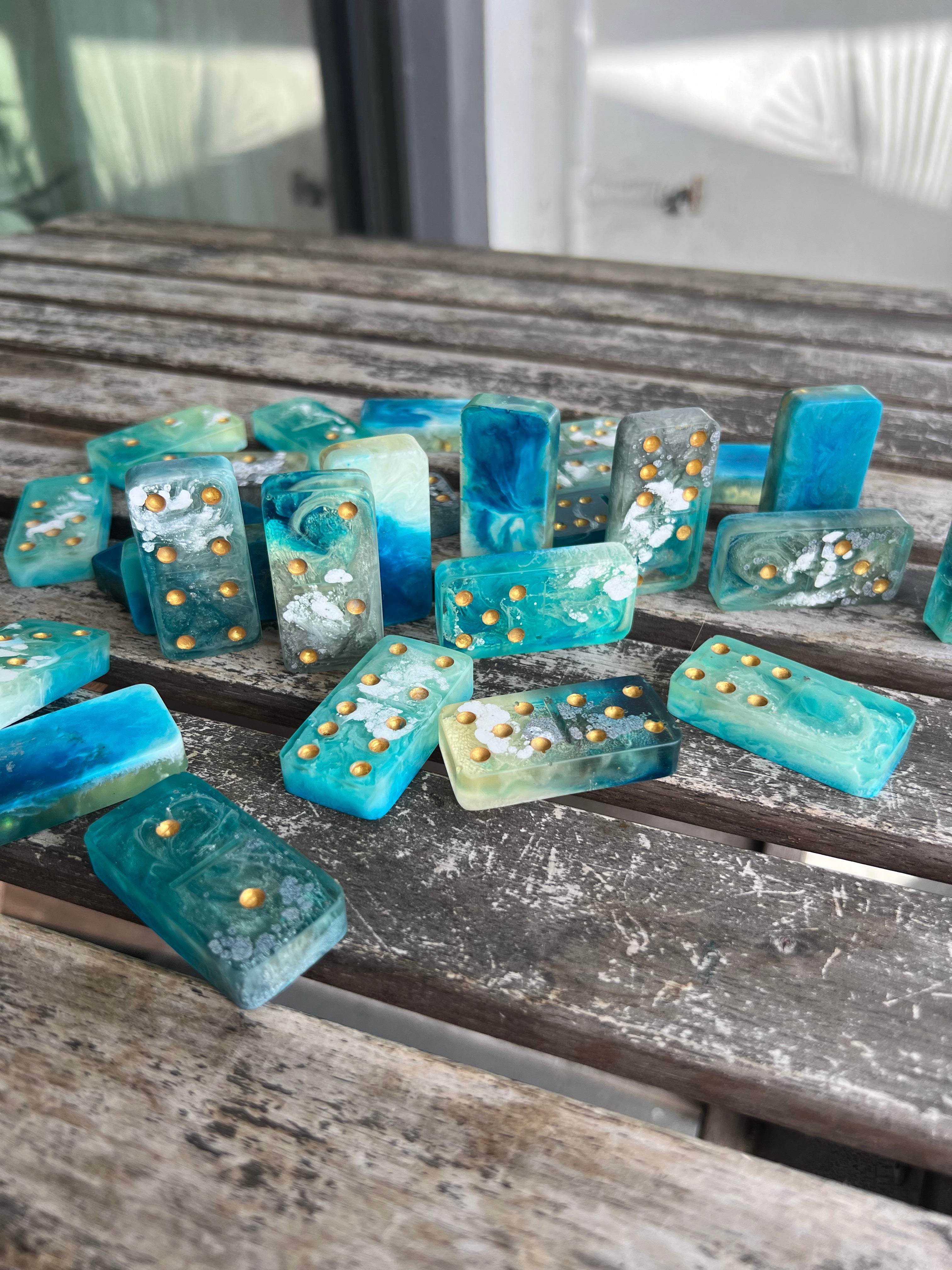 Sea Glass Domino Set