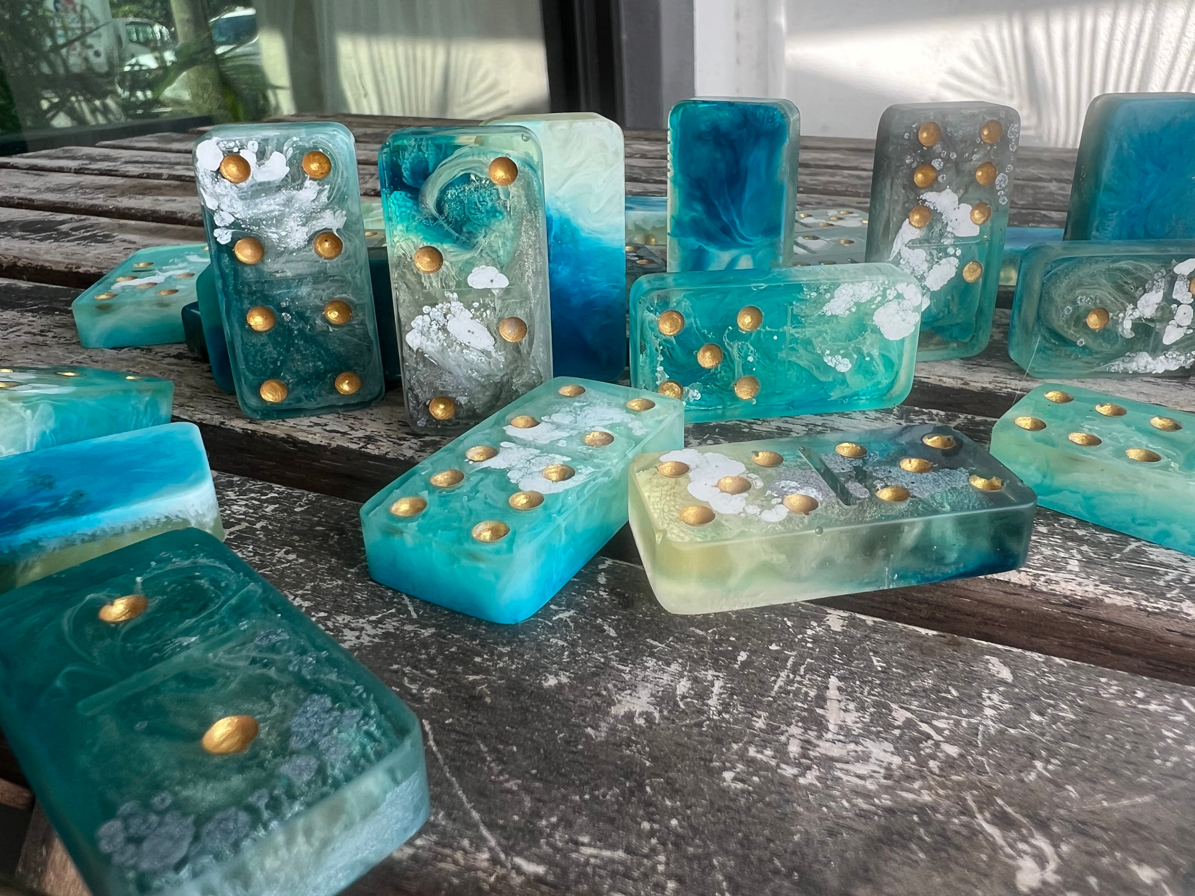 Sea Glass Domino Set