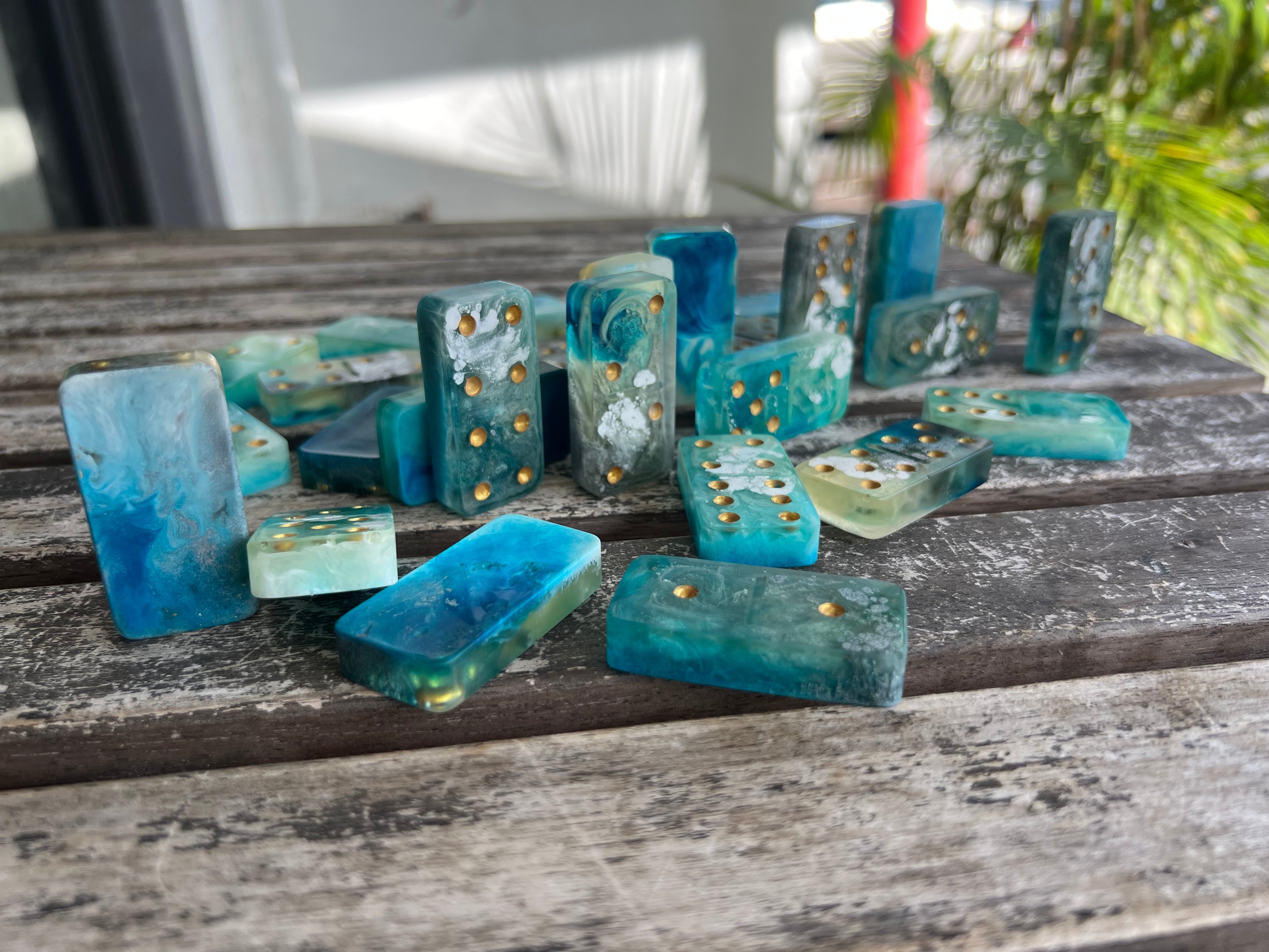 Sea Glass Domino Set