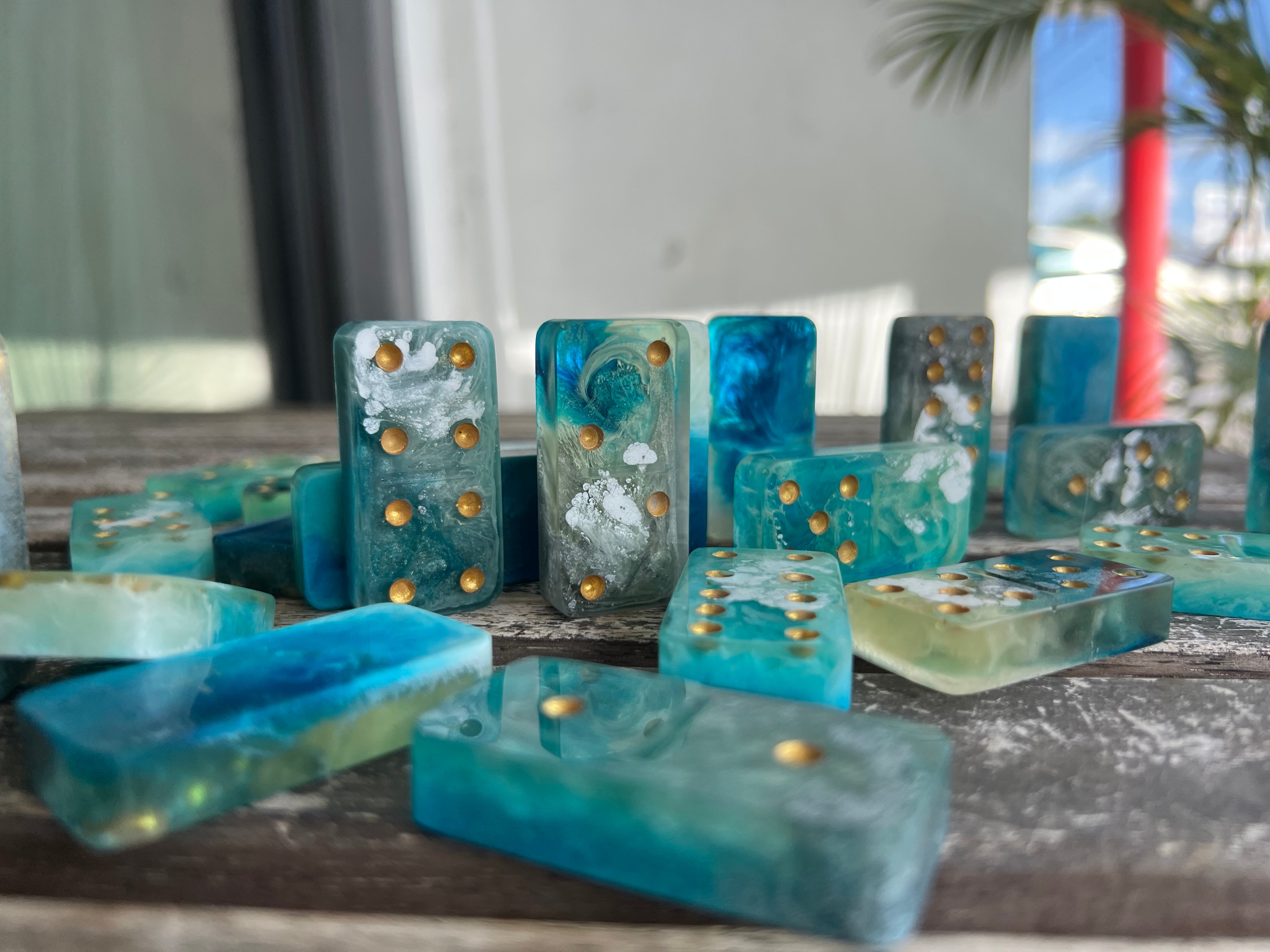 Sea Glass Domino Set