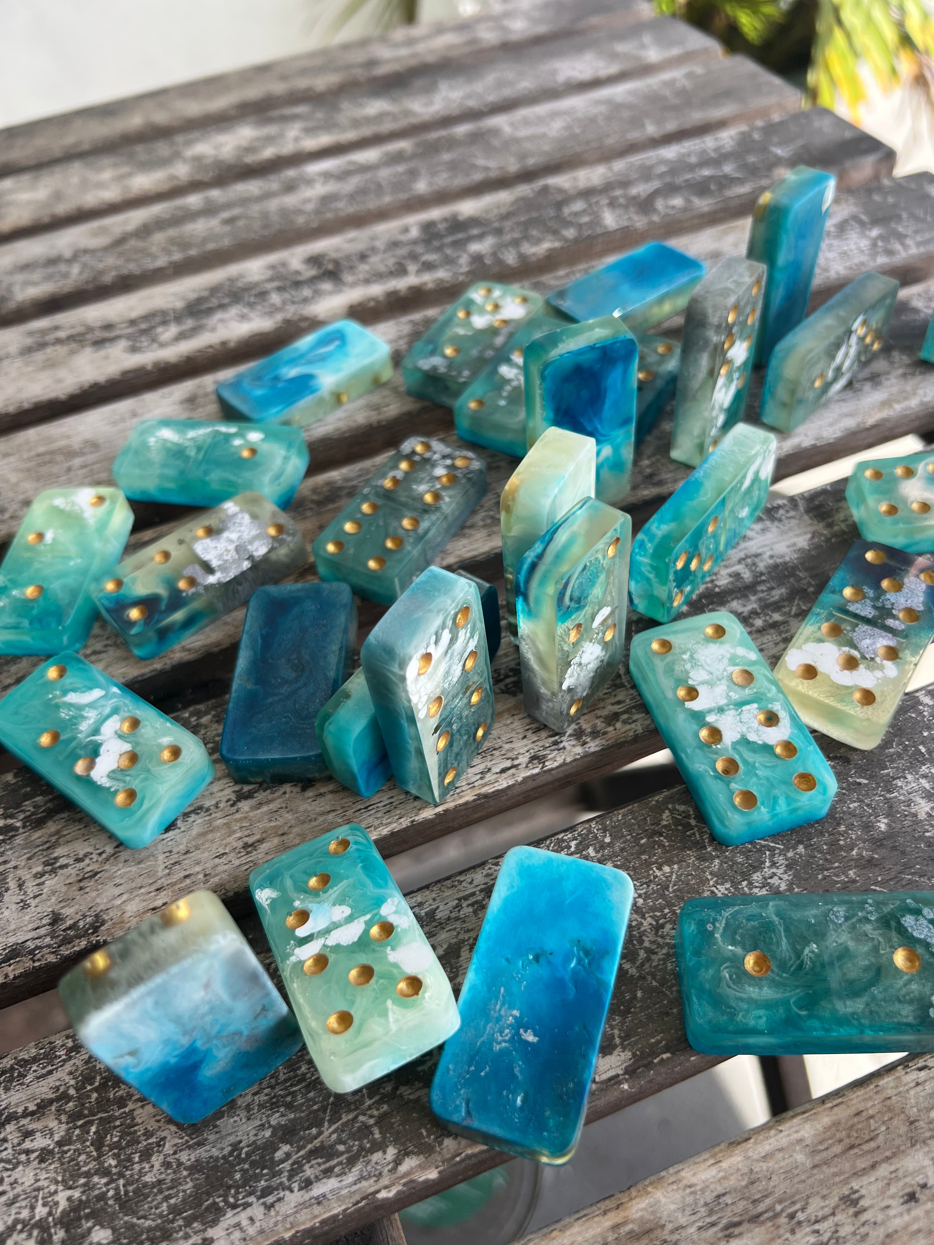 Sea Glass Domino Set