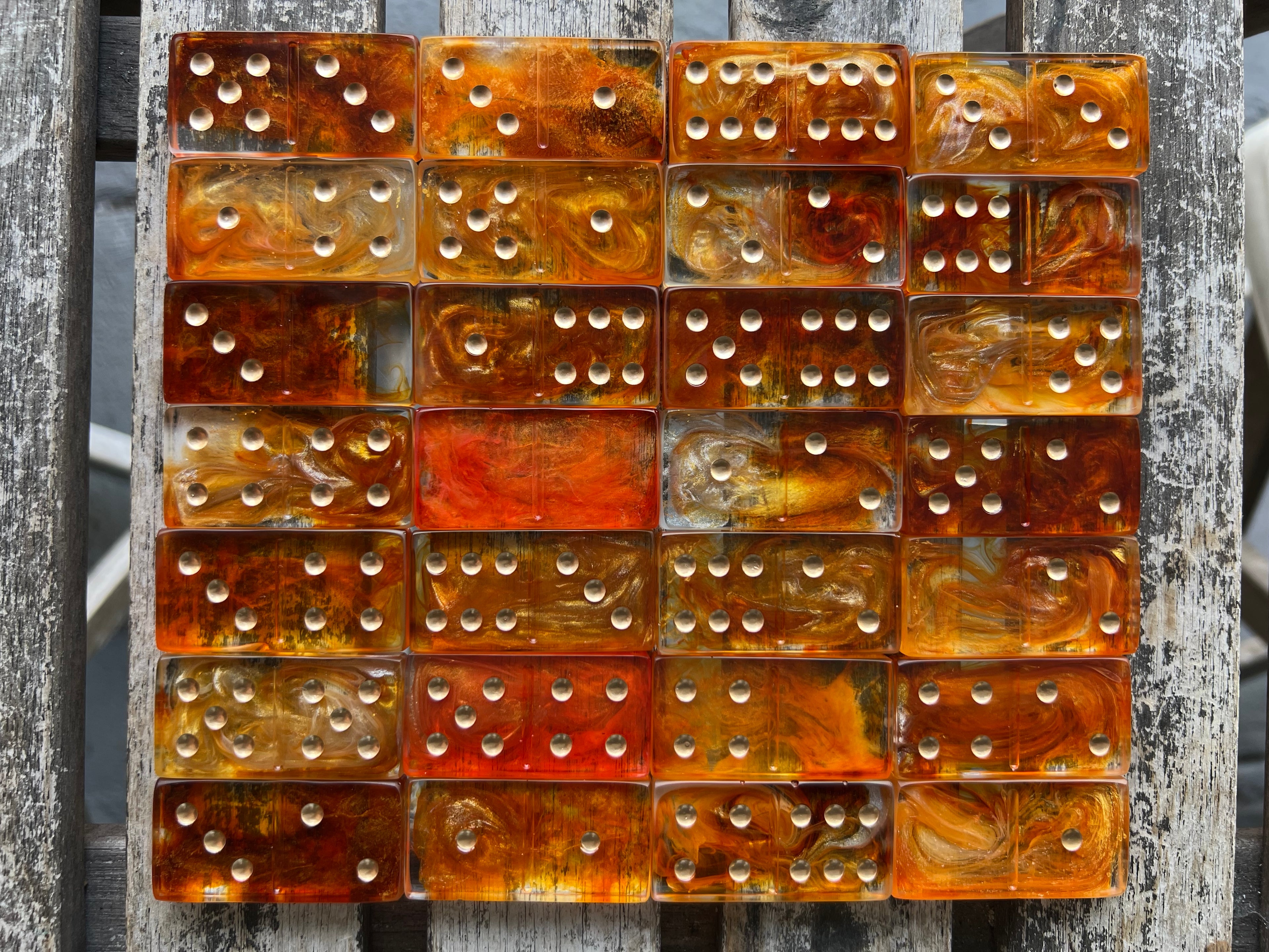 Golden Lava Domino Set