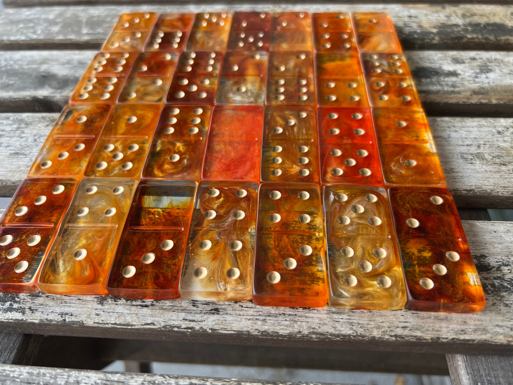 Golden Lava Domino Set