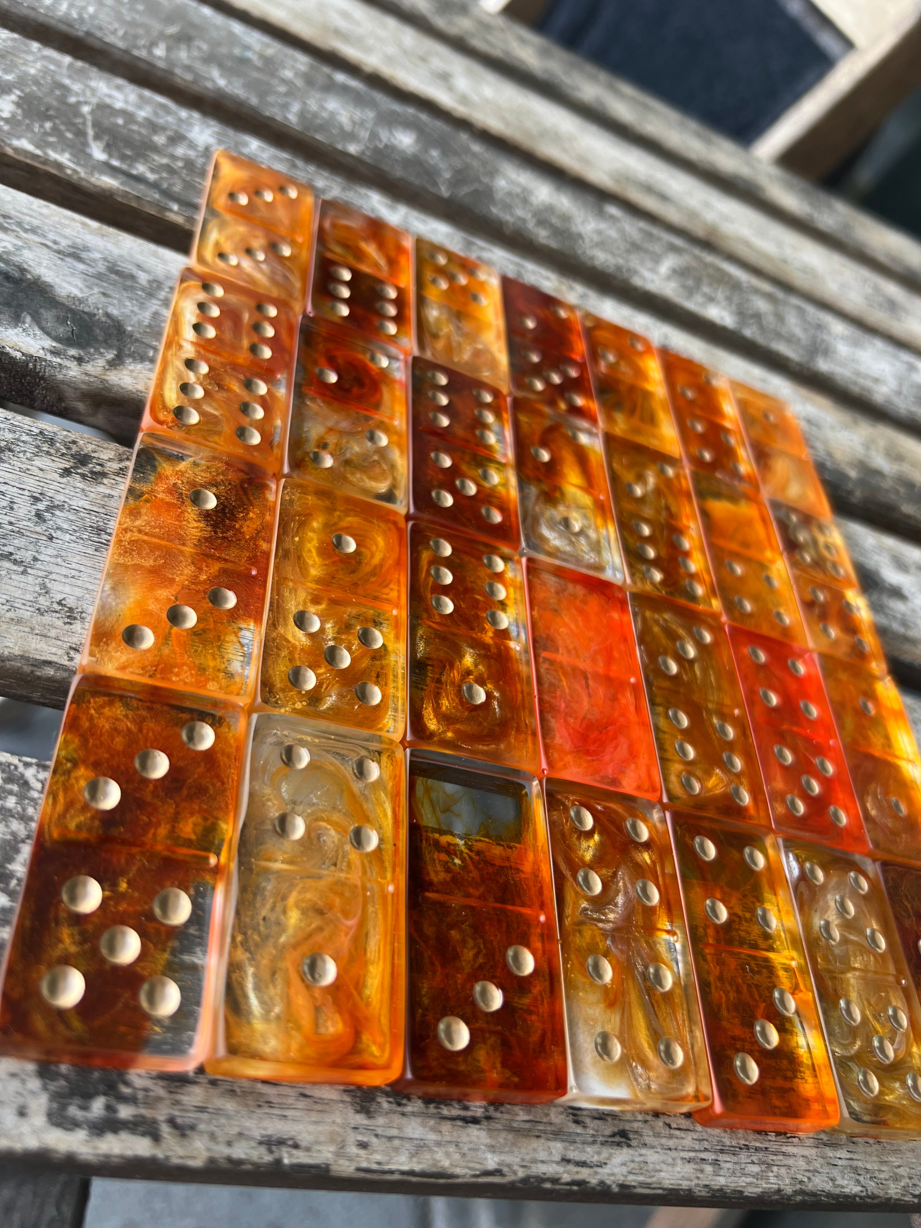 Golden Lava Domino Set