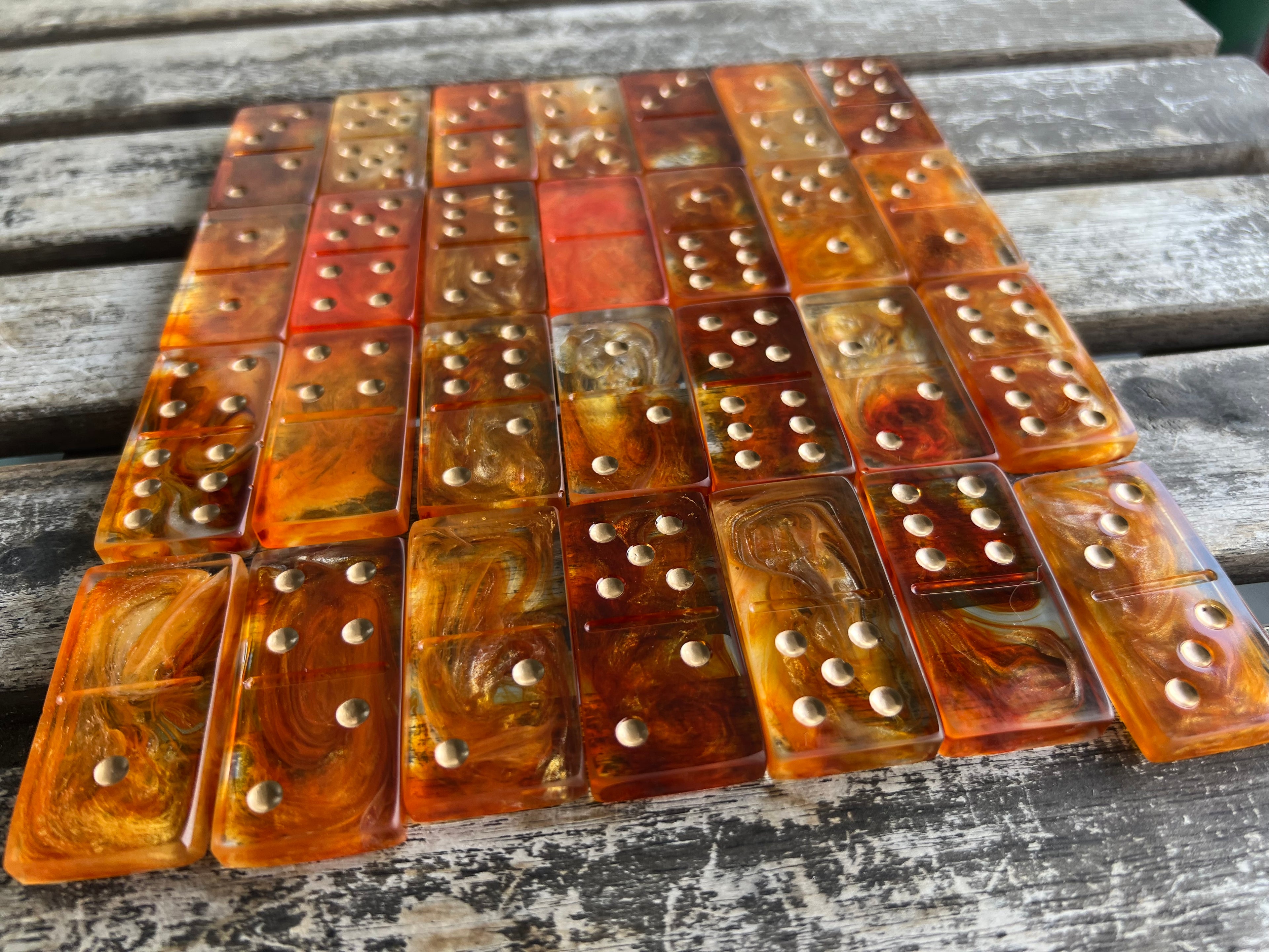 Golden Lava Domino Set