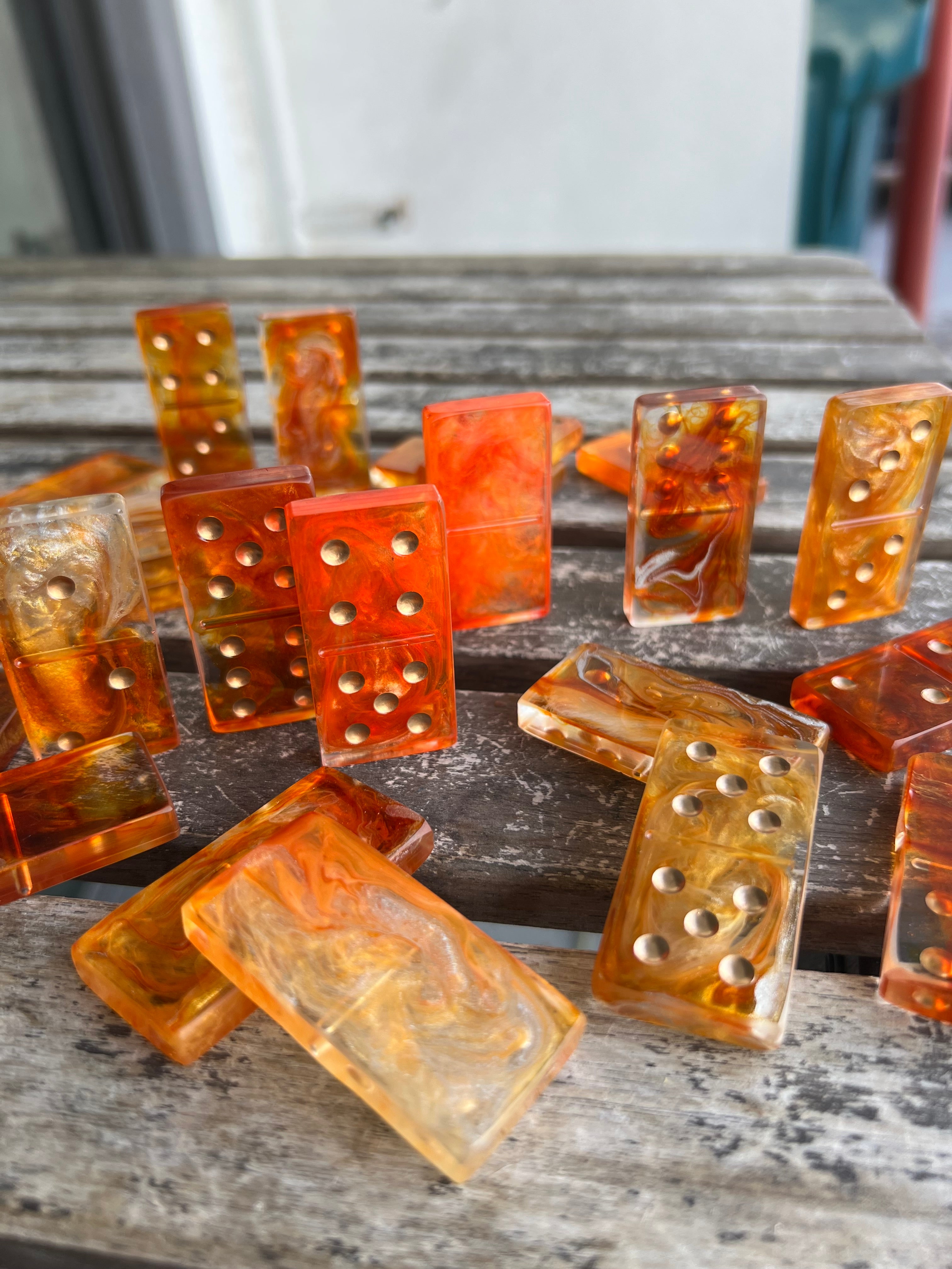 Golden Lava Domino Set