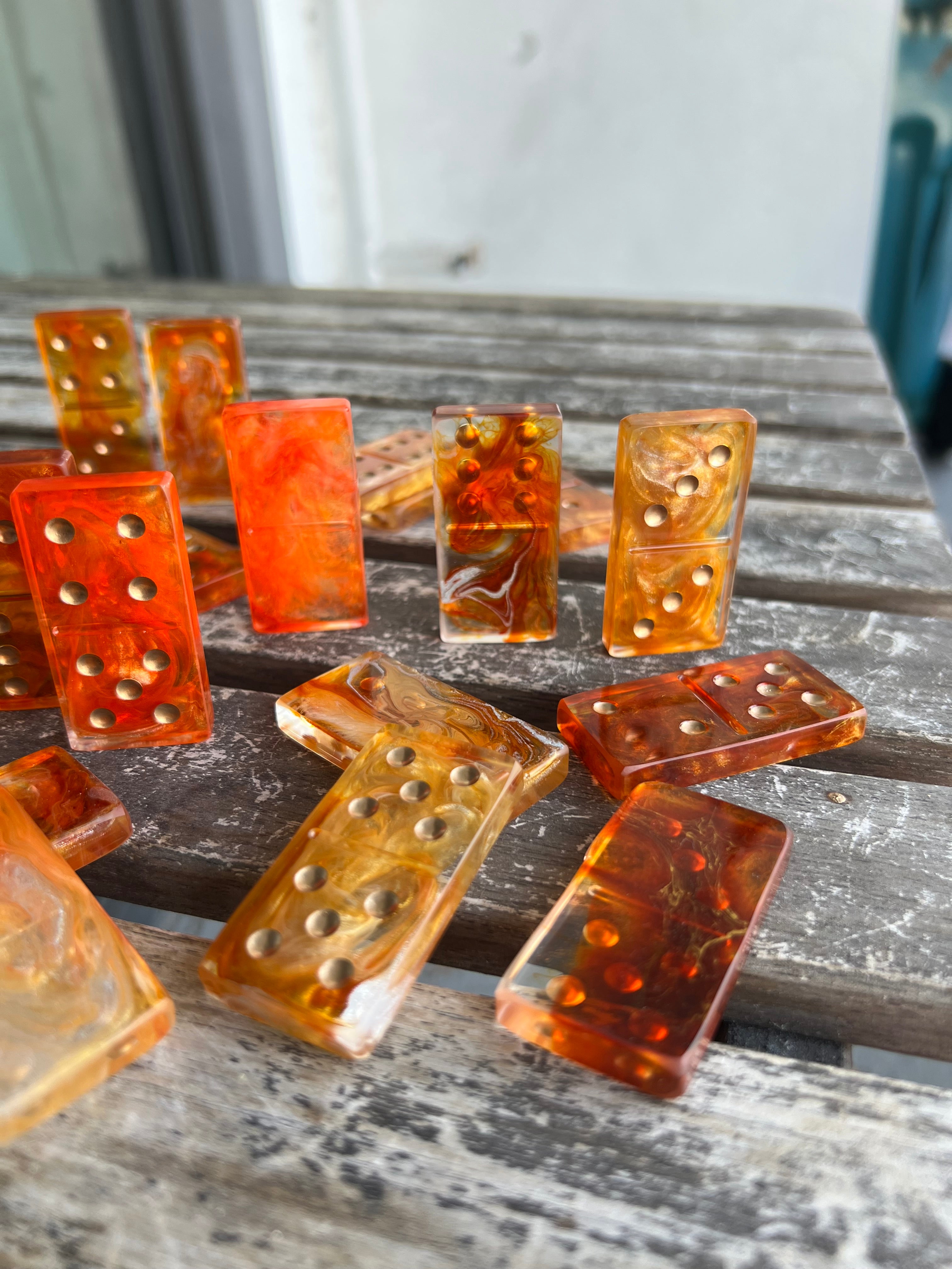 Golden Lava Domino Set
