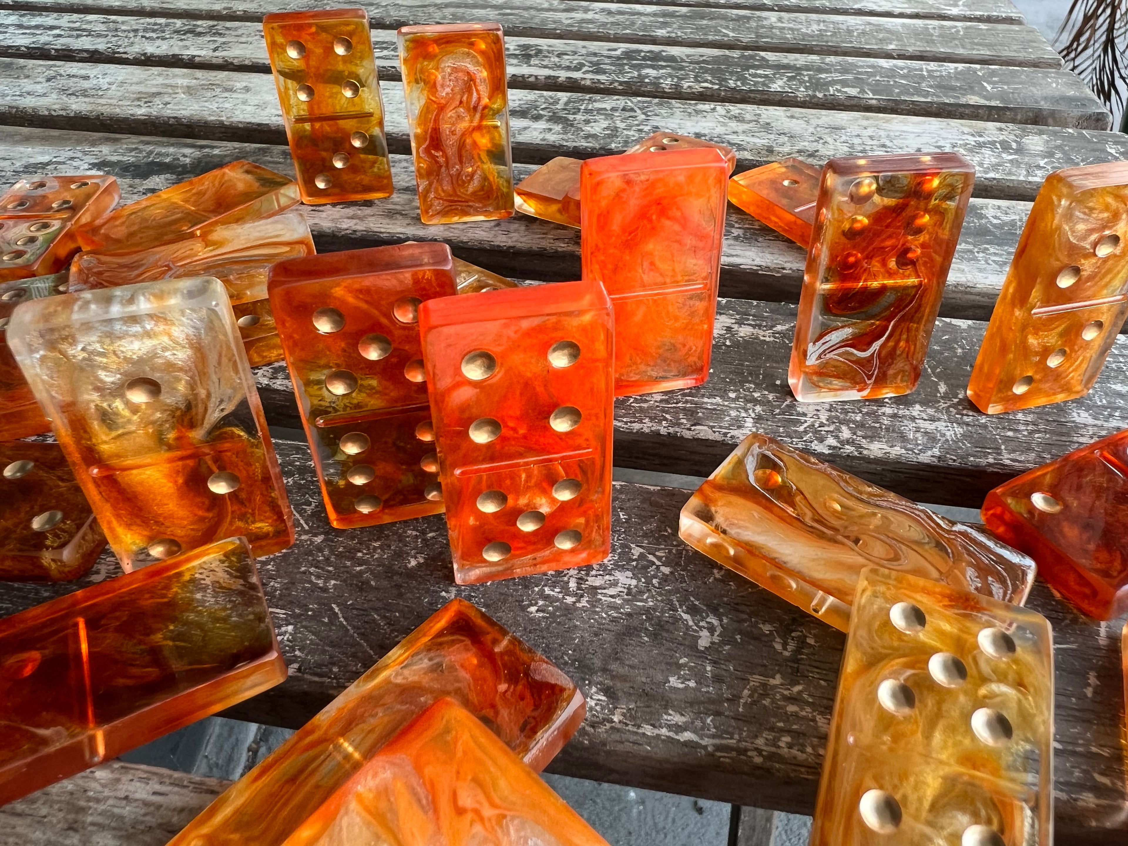 Golden Lava Domino Set