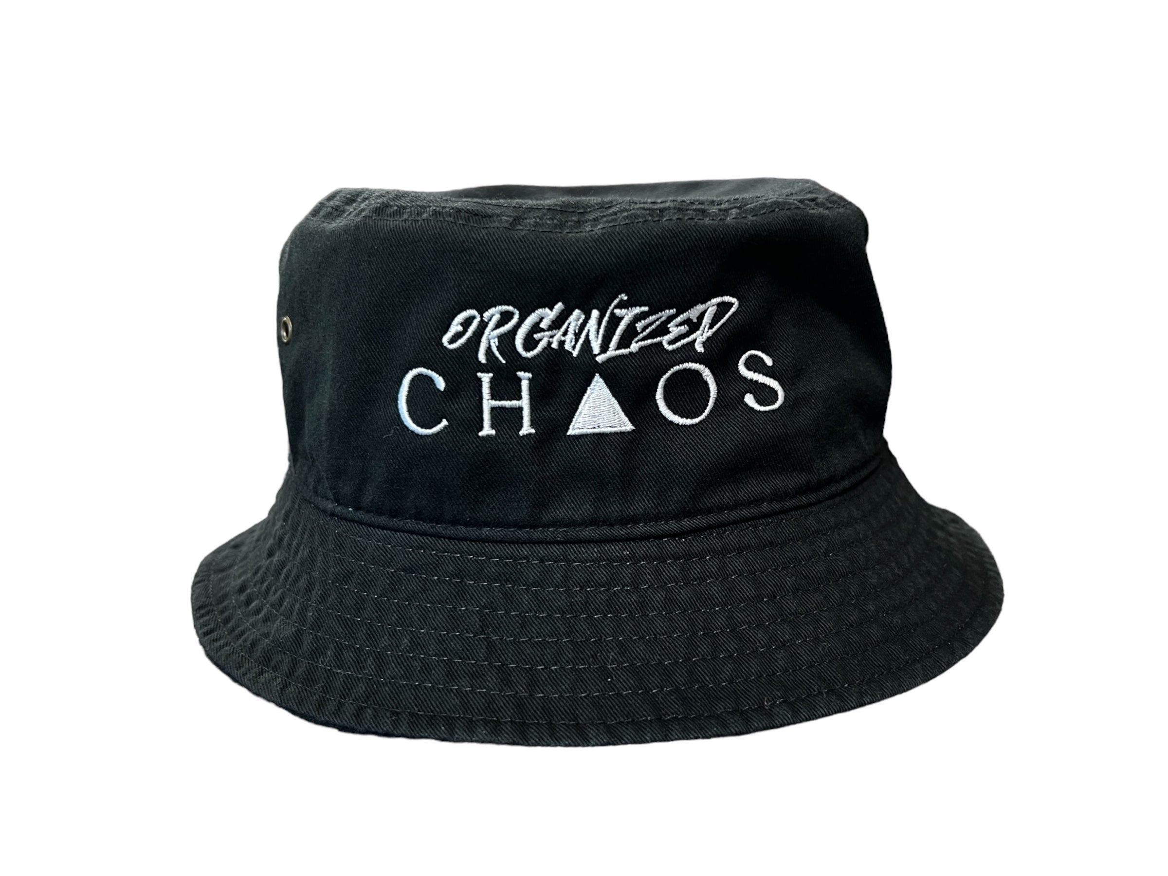Organized Chaos Black Bucket Hat