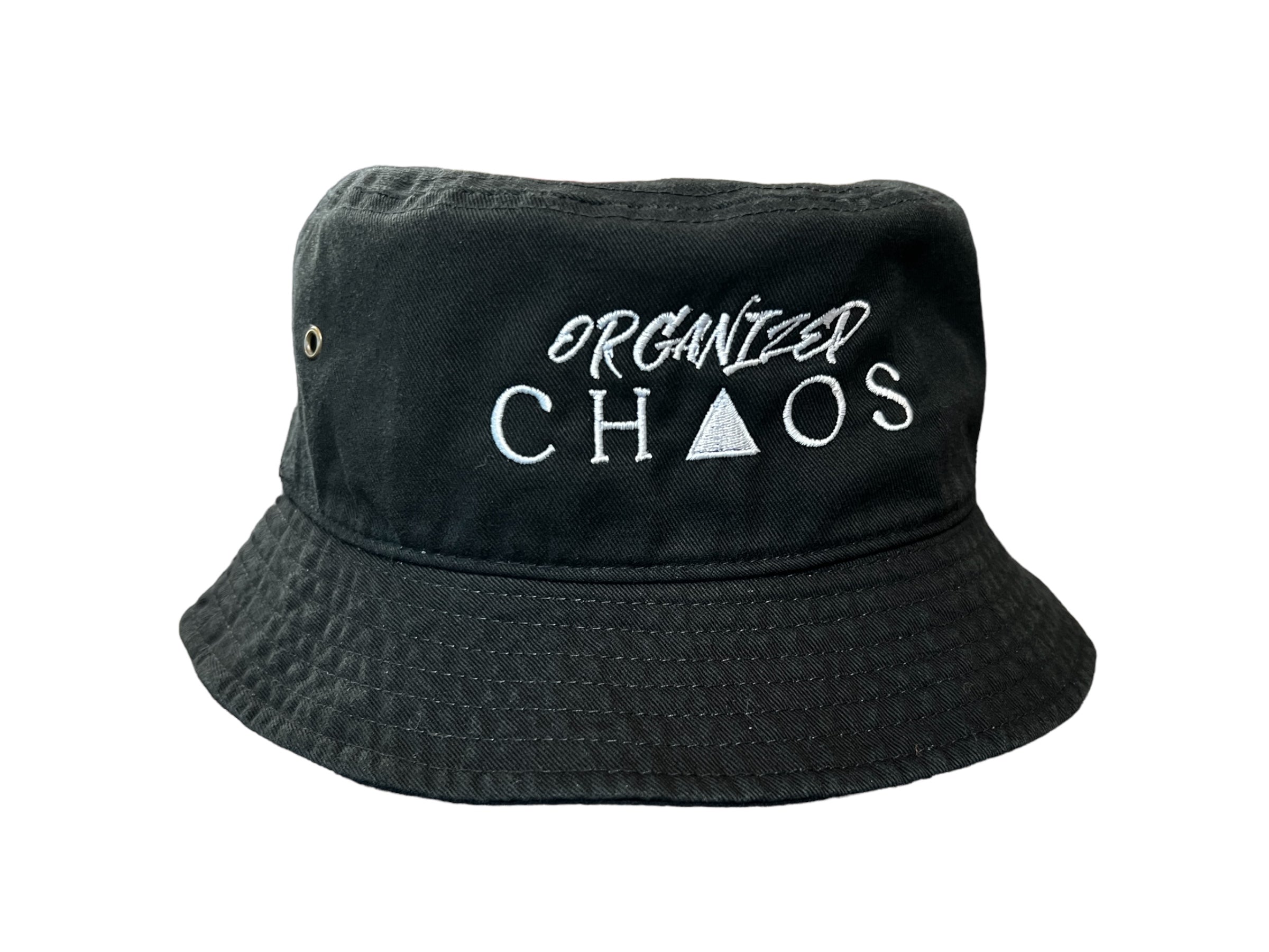 Organized Chaos Black Bucket Hat